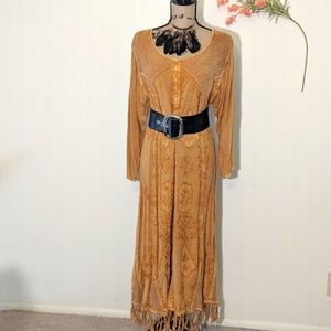 Vintage 70s Hand-stitched Button up Dress